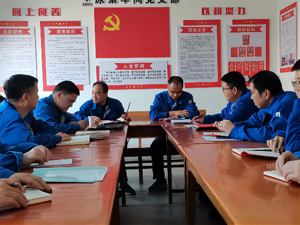 3月6日下午，公司領(lǐng)導(dǎo)馬軍忙在尿素車間組織生活上做點(diǎn)評(píng)(1).png